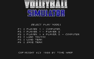 Volleyball Simulator atari screenshot