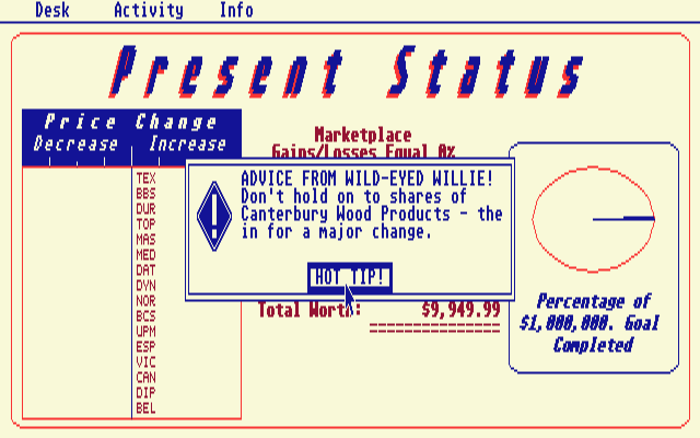 Wall Street atari screenshot