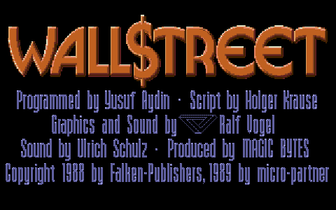 Wall$treet atari screenshot