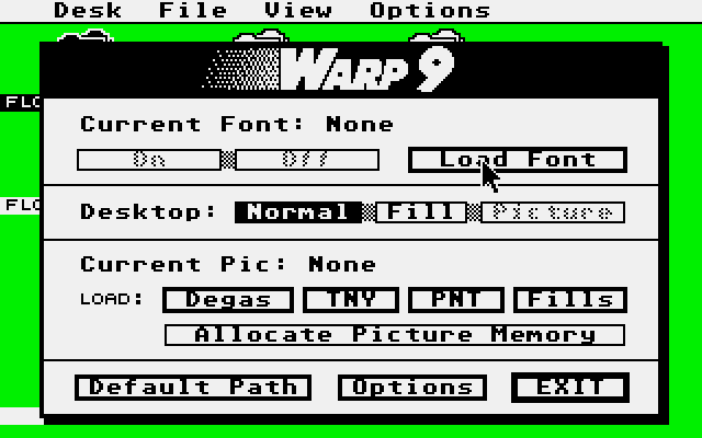 Warp 9 atari screenshot