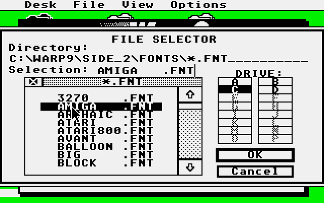 Warp 9 atari screenshot