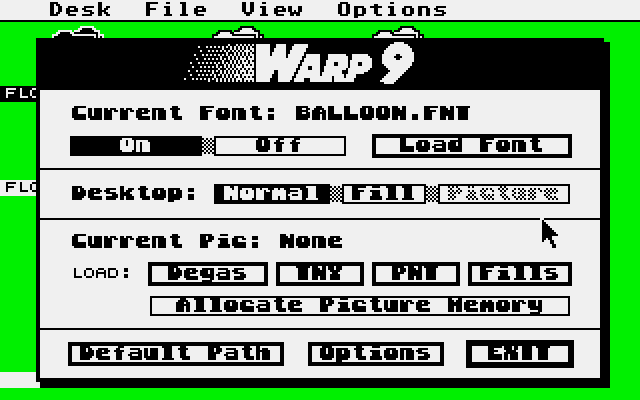 Warp 9 atari screenshot