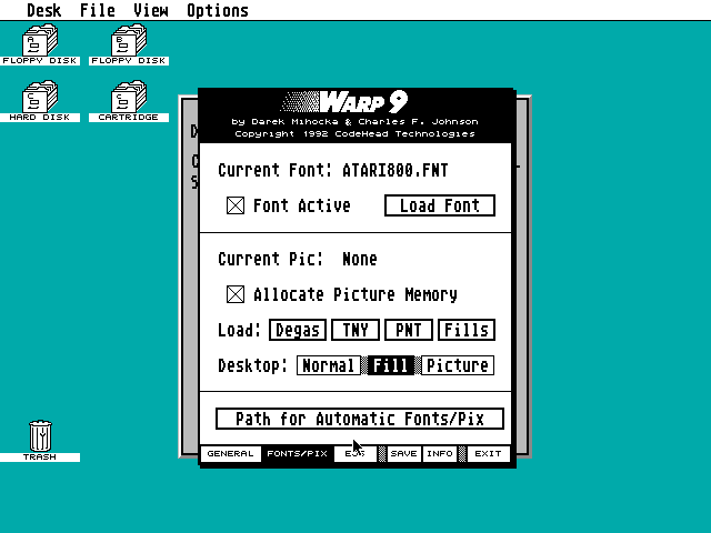 Warp 9 atari screenshot