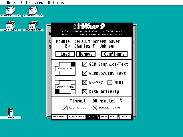 Warp 9 atari screenshot