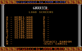 Warrior ST atari screenshot