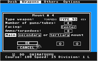 Warship atari screenshot