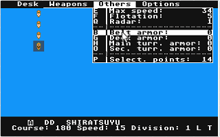 Warship atari screenshot