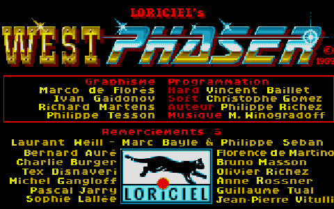 Westphaser atari screenshot
