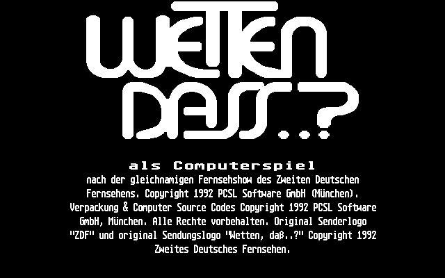 Wetten Dass..? atari screenshot