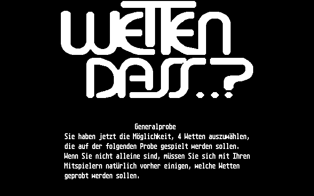 Wetten Dass..? atari screenshot