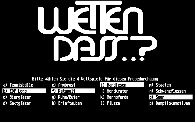 Wetten Dass..? atari screenshot