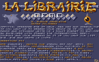 White Spirit Demo atari screenshot