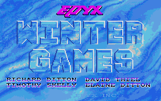 Winter Games atari screenshot