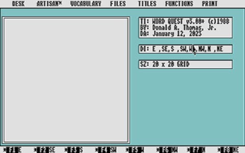 Word Quest atari screenshot