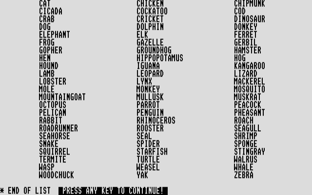 Word Quest atari screenshot