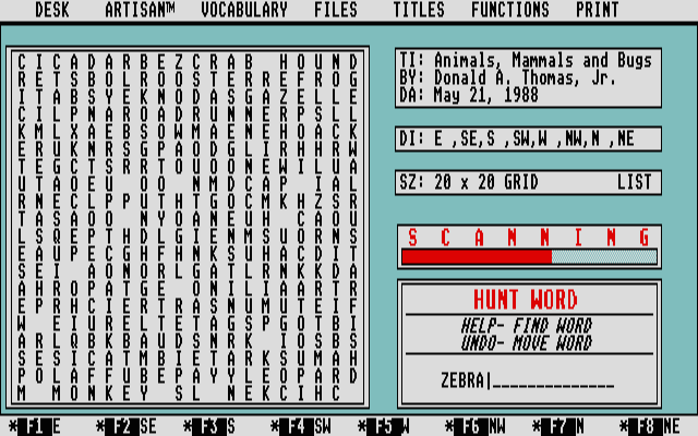 Word Quest atari screenshot