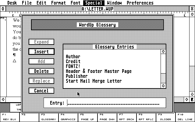 WordUp atari screenshot
