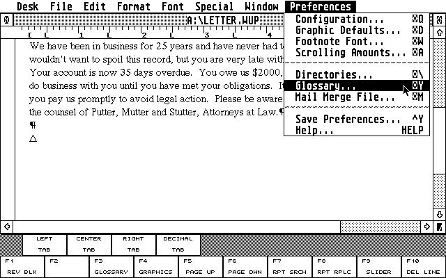 WordUp atari screenshot