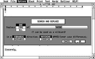 Timeworks Word Writer ST atari screenshot