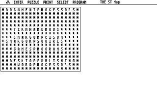 Wordfind atari screenshot