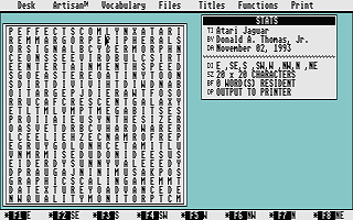 Word Quest atari screenshot