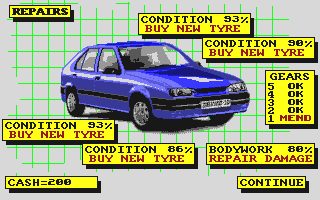 Works Team Rally atari screenshot