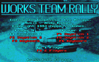 Works Team Rally atari screenshot