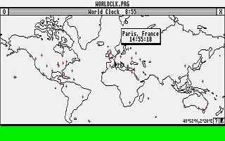 World Clock atari screenshot