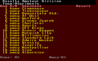 World League Soccer Manager atari screenshot