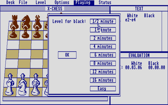 Xchess atari screenshot