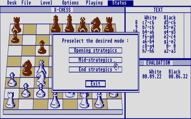 Xchess atari screenshot