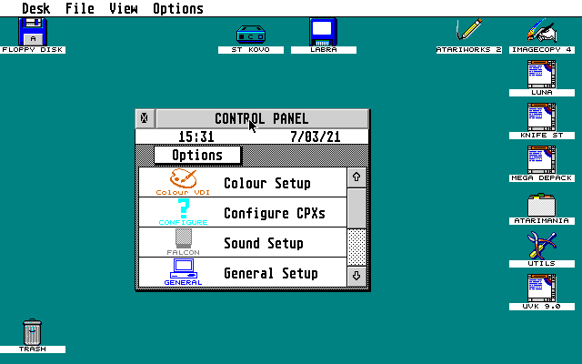 XControl - Extensible Control Panel atari screenshot