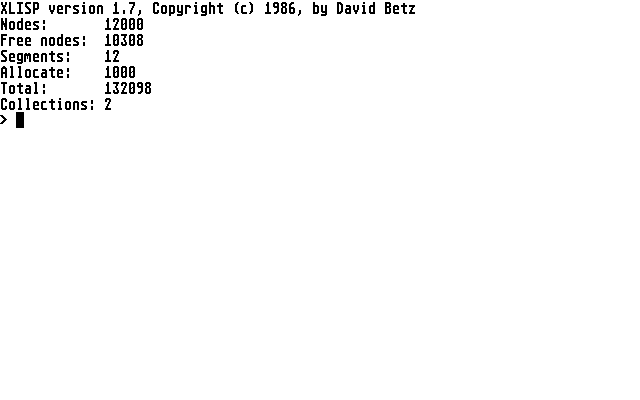 XLISP atari screenshot