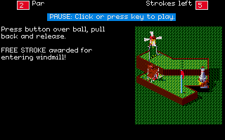 Zany Golf atari screenshot