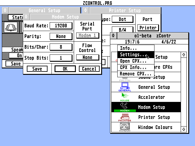 zControl atari screenshot