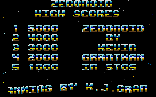 Zedonoid atari screenshot