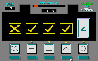 Zener atari screenshot