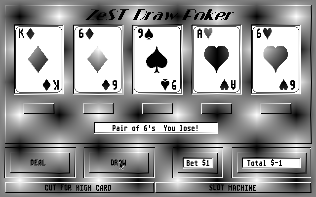 ZeST Poker atari screenshot