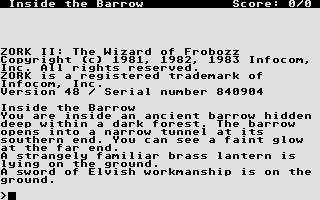 Zork II - The Wizard of Frobozz — screenshot 1