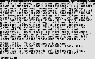 Zork III - Dungeon Master (The) — screenshot 1