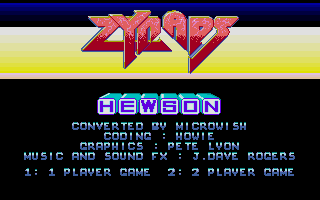 Zynaps atari screenshot