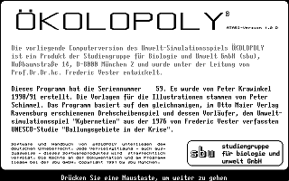 Ökolopoly atari screenshot